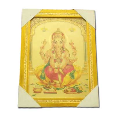 "Golden photo Frame Lord Ganesh -002 - Click here to View more details about this Product